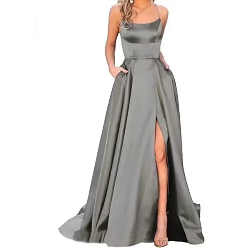 Funki Buys | Dresses | Women's Elegant Long Satin Prom Dress