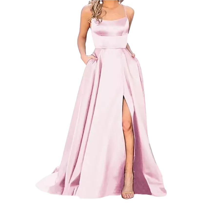 Funki Buys | Dresses | Women's Elegant Long Satin Prom Dress