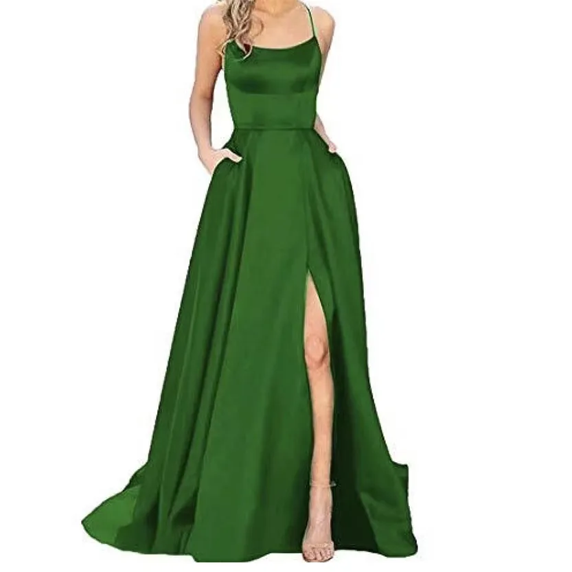 Funki Buys | Dresses | Women's Elegant Long Satin Prom Dress