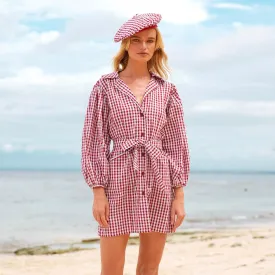 Gingham Red Summer Charm Mini Dress