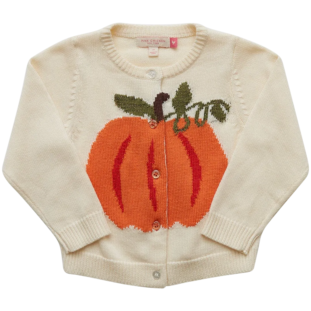 Girls Pia Pumpkin Sweater / Cream