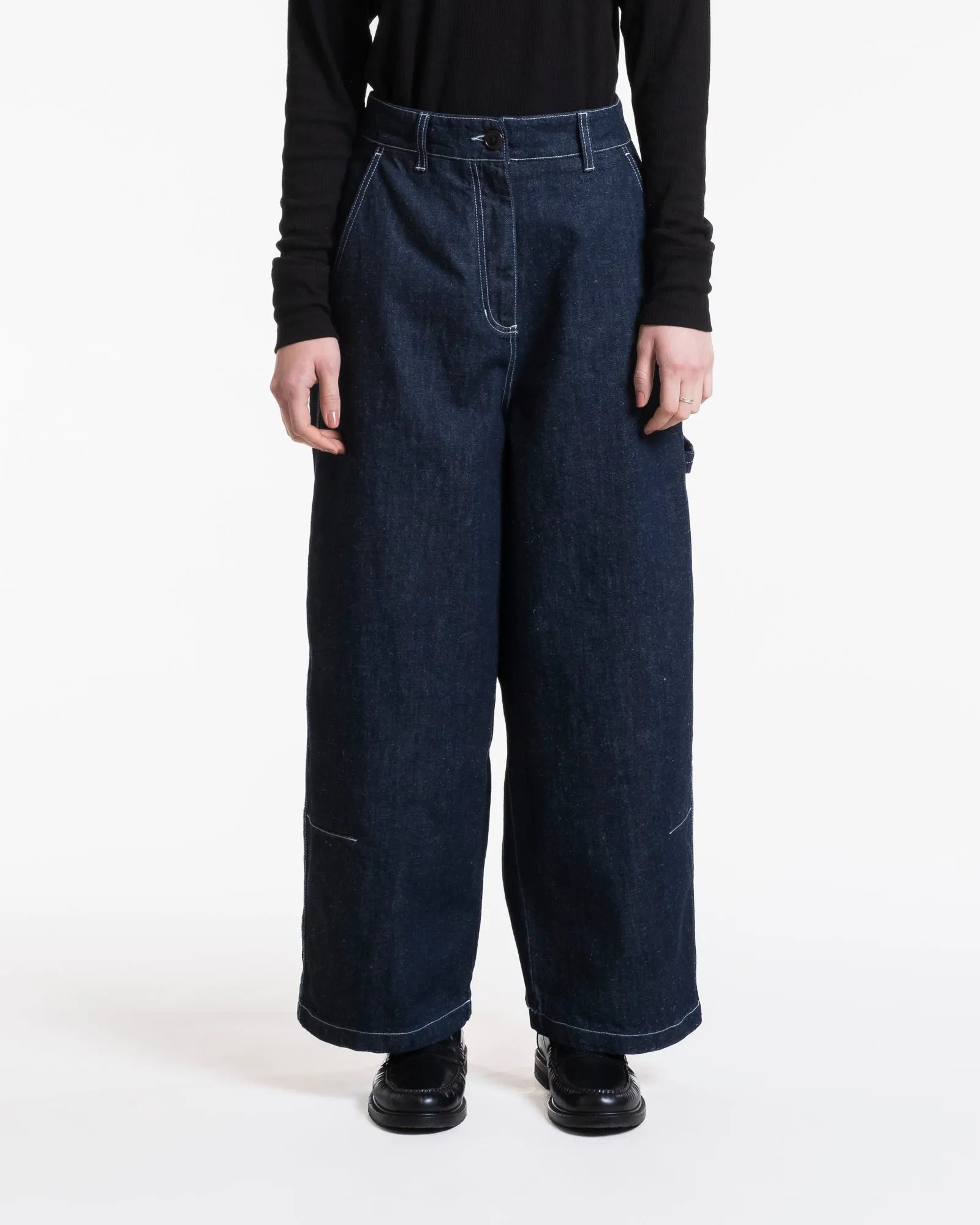 G.o.D Submarine Chino Hemp Denim Indigo