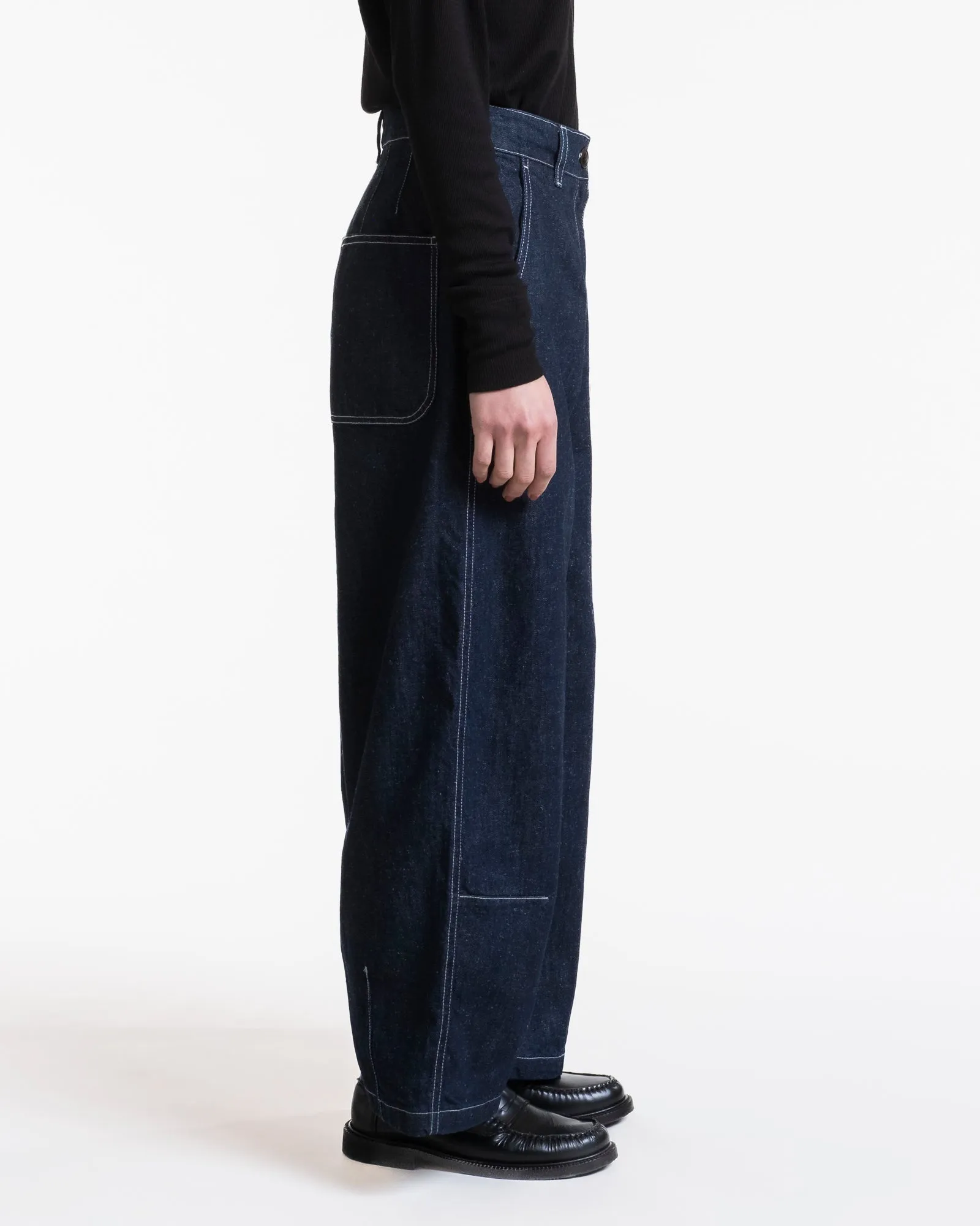 G.o.D Submarine Chino Hemp Denim Indigo