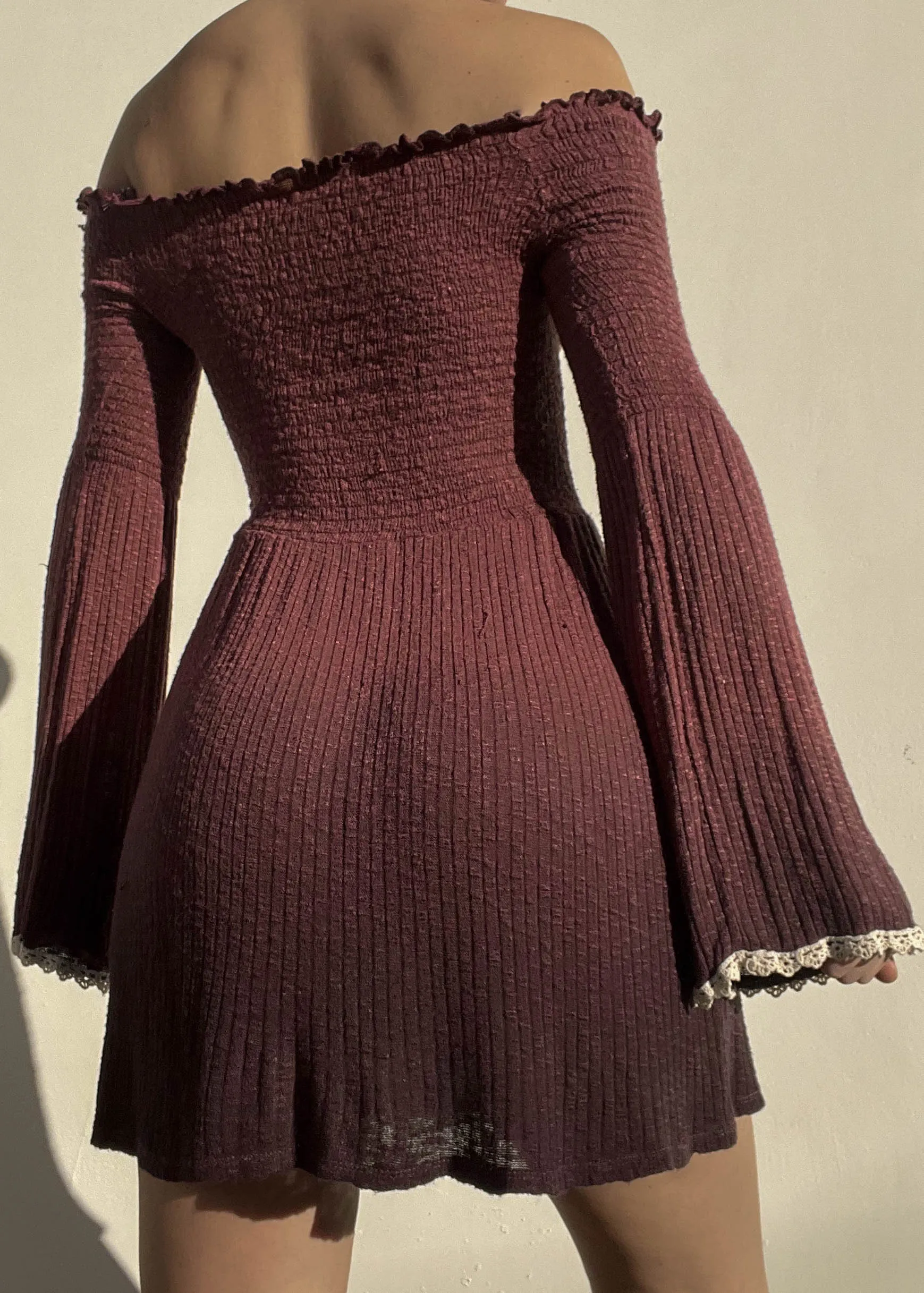 Gradient Burgundy Mini Dress (S)