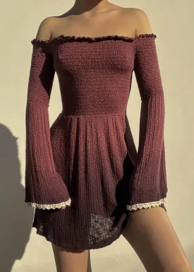 Gradient Burgundy Mini Dress (S)