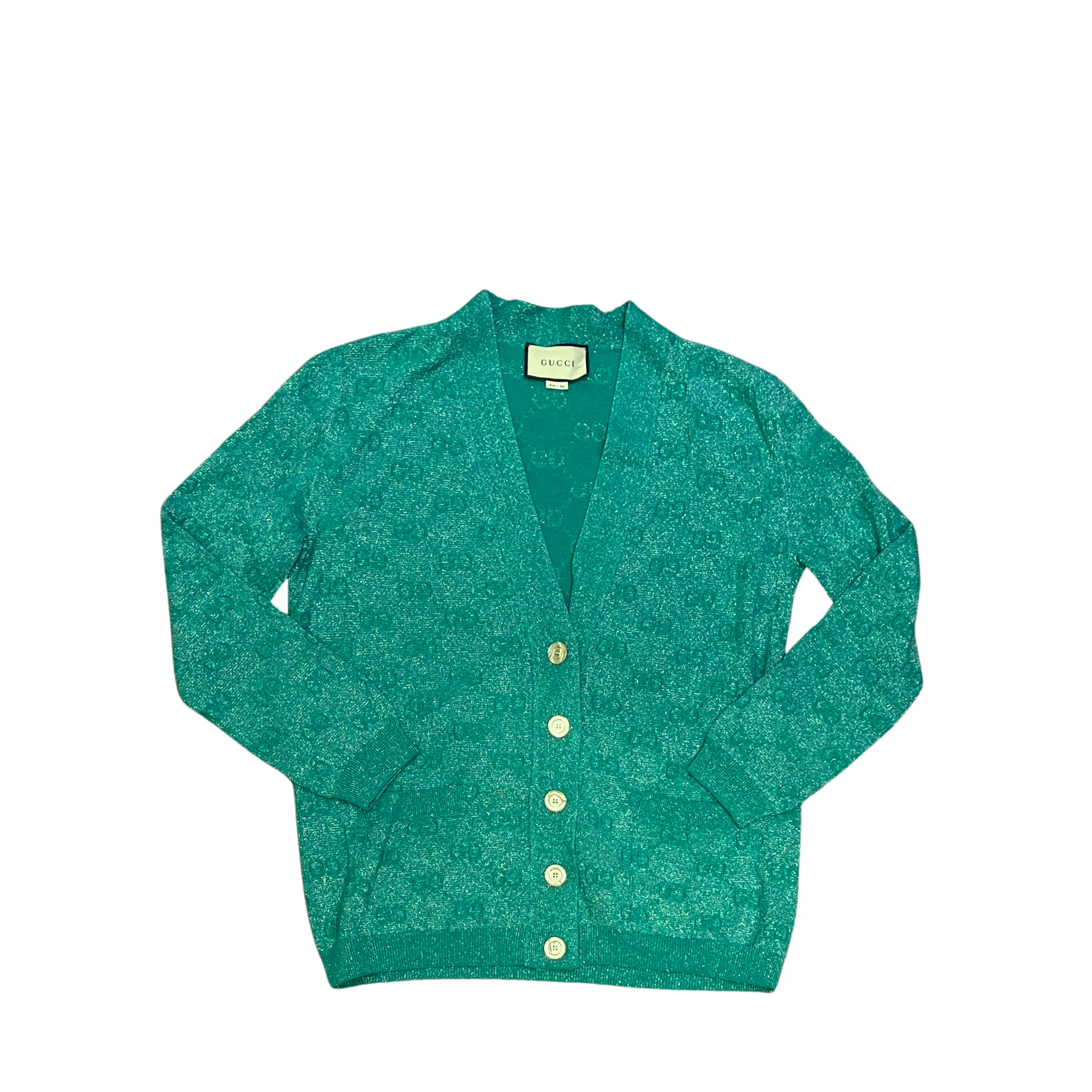 Gucci Sparkling Wool Cardigan - Mint