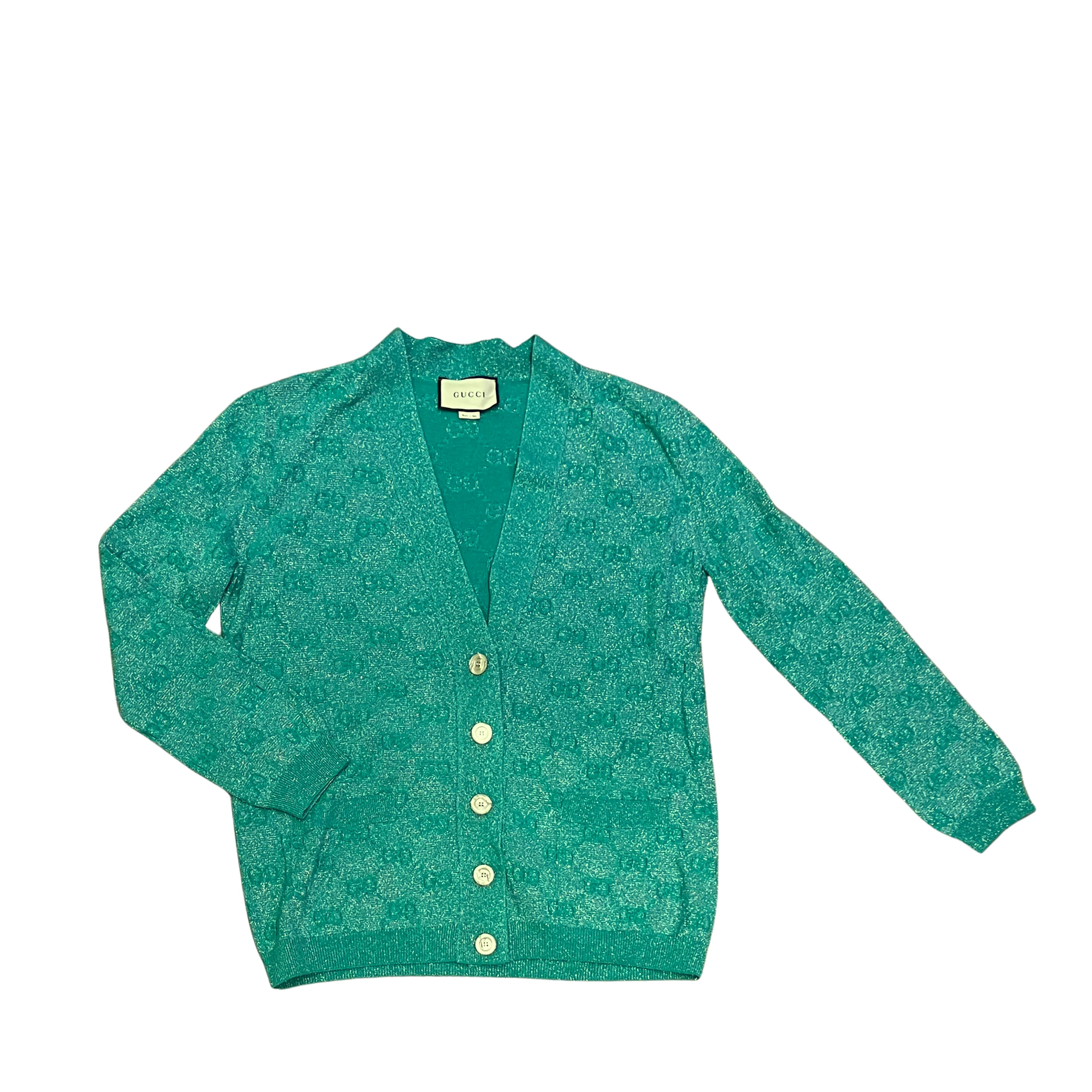 Gucci Sparkling Wool Cardigan - Mint