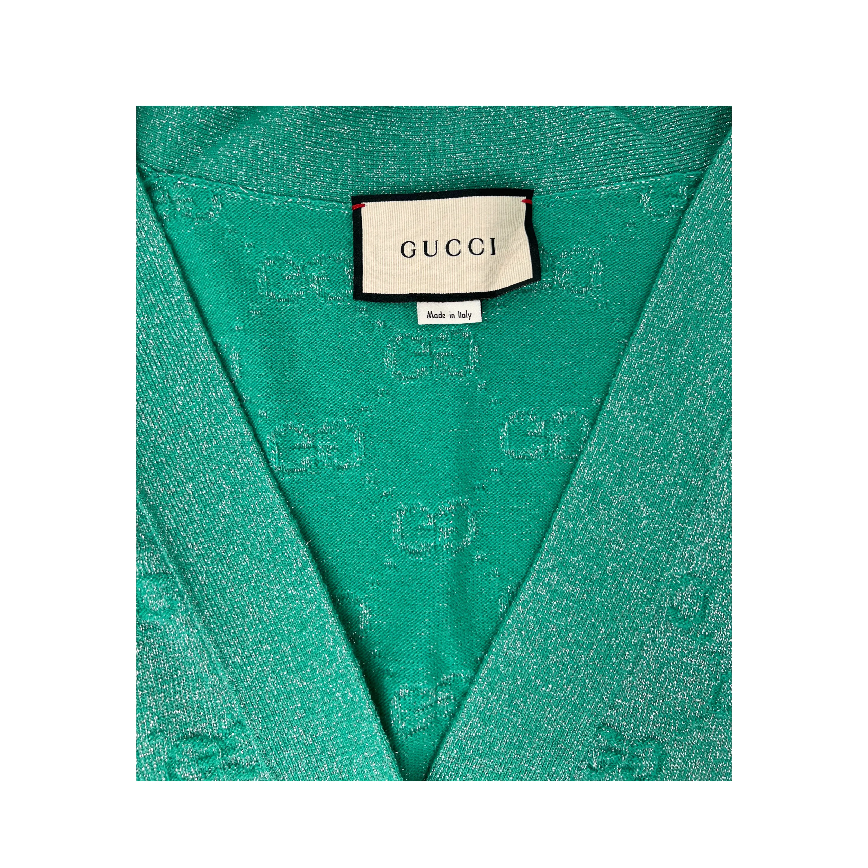 Gucci Sparkling Wool Cardigan - Mint