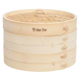 Helen Chen 2 Tiered Bamboo Steamer - 10 inch