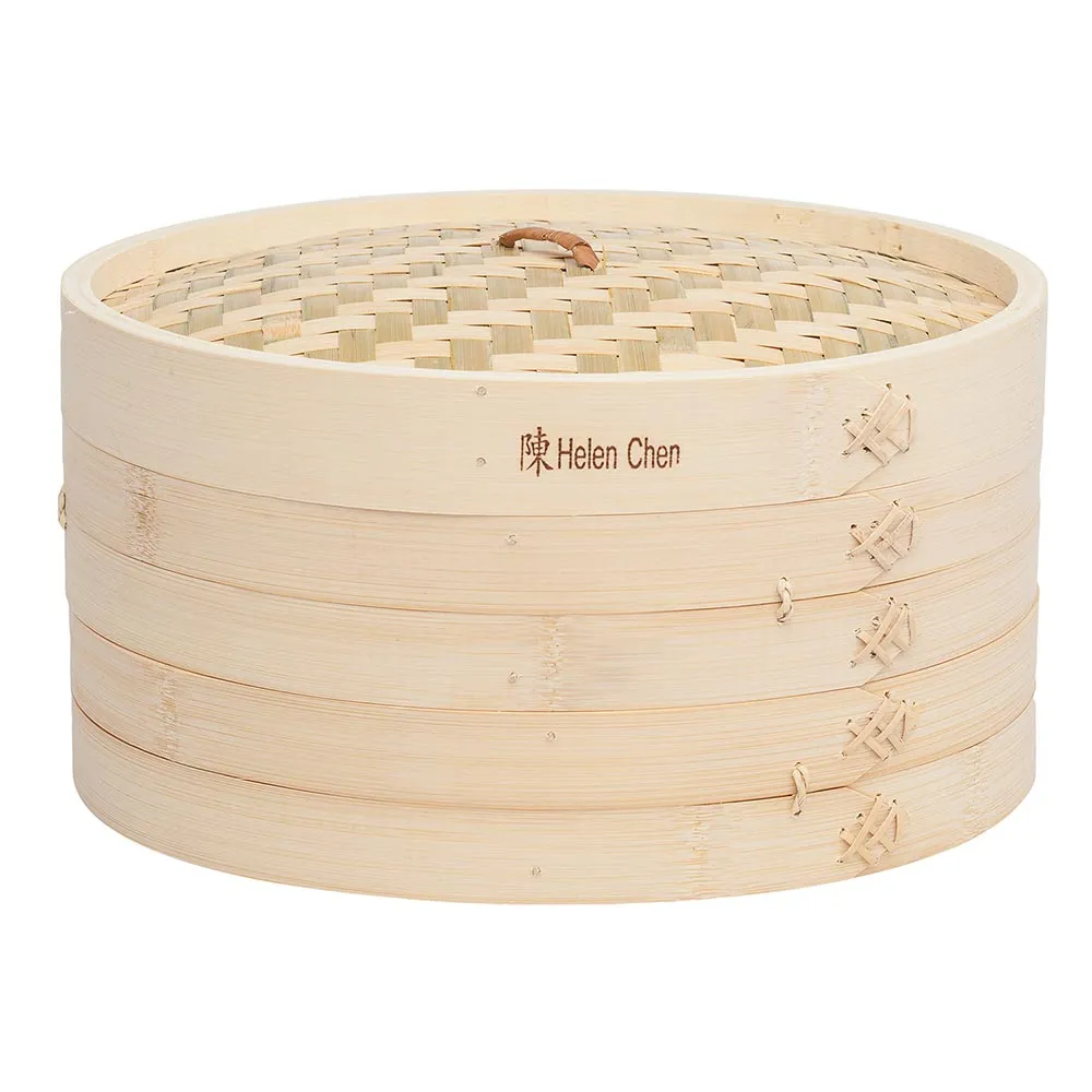 Helen Chen 2 Tiered Bamboo Steamer - 12 inch