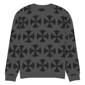 Hominus Gray Vintage Crosses Pattern Knit