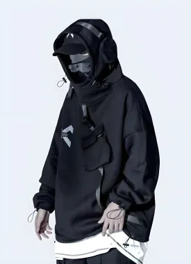 Hoodie With Headphones Techwear