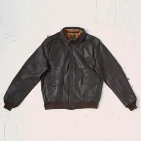 Horseskin Brown A2 Bomber Jacket for Men