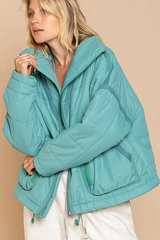 Indispensable Quilted Jacket with Zipper Closure