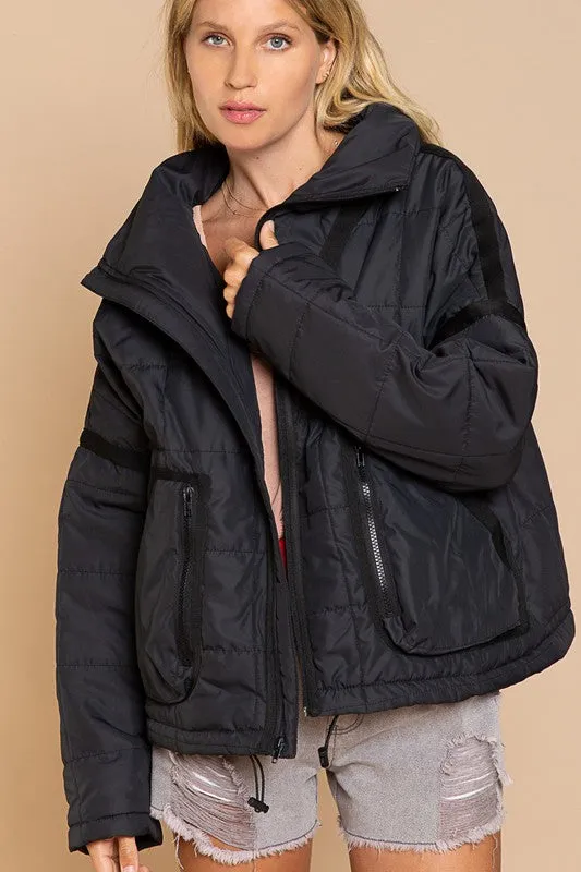 Indispensable Quilted Jacket with Zipper Closure