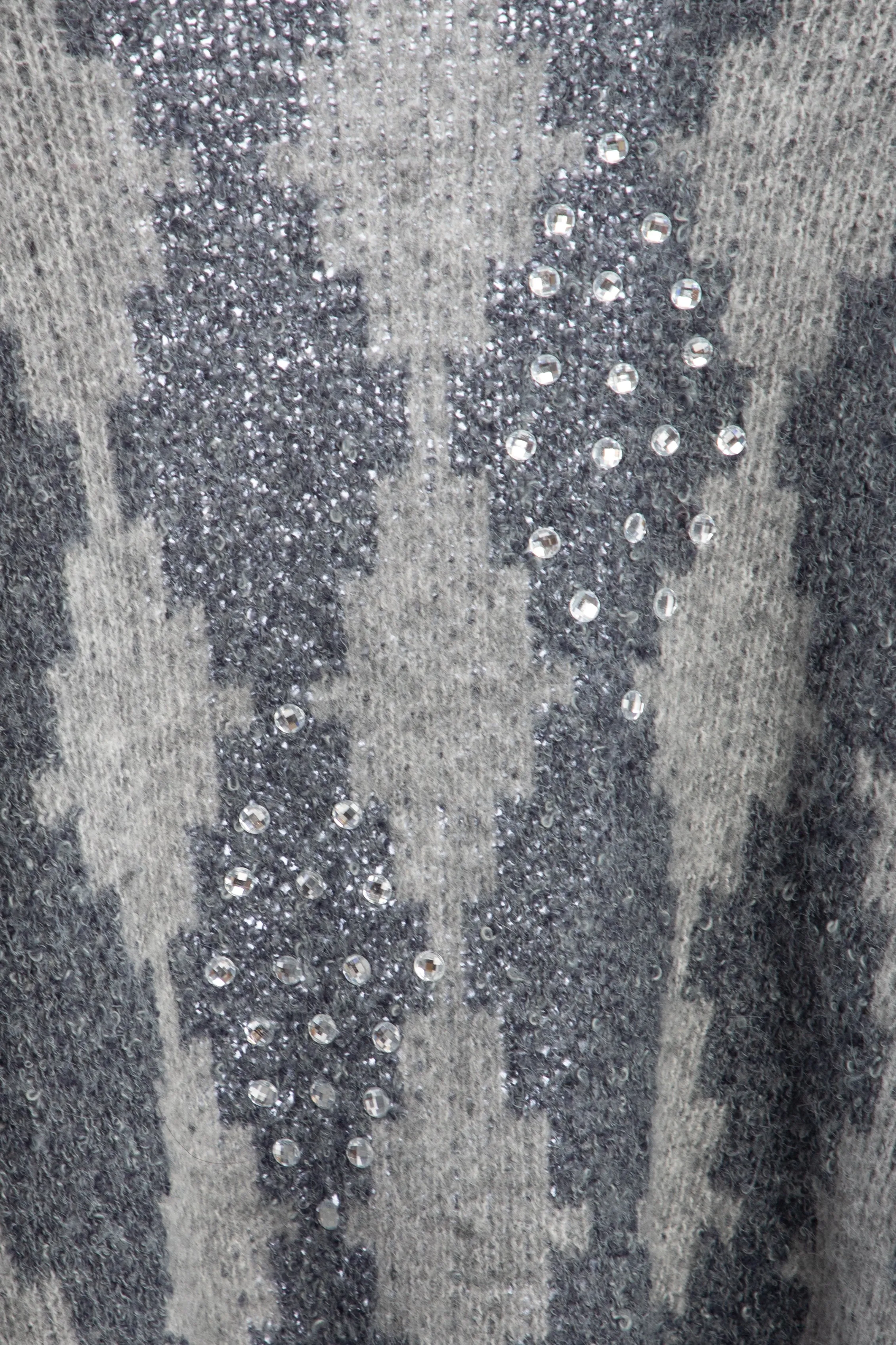 Jacquard Rhinestone Sweater