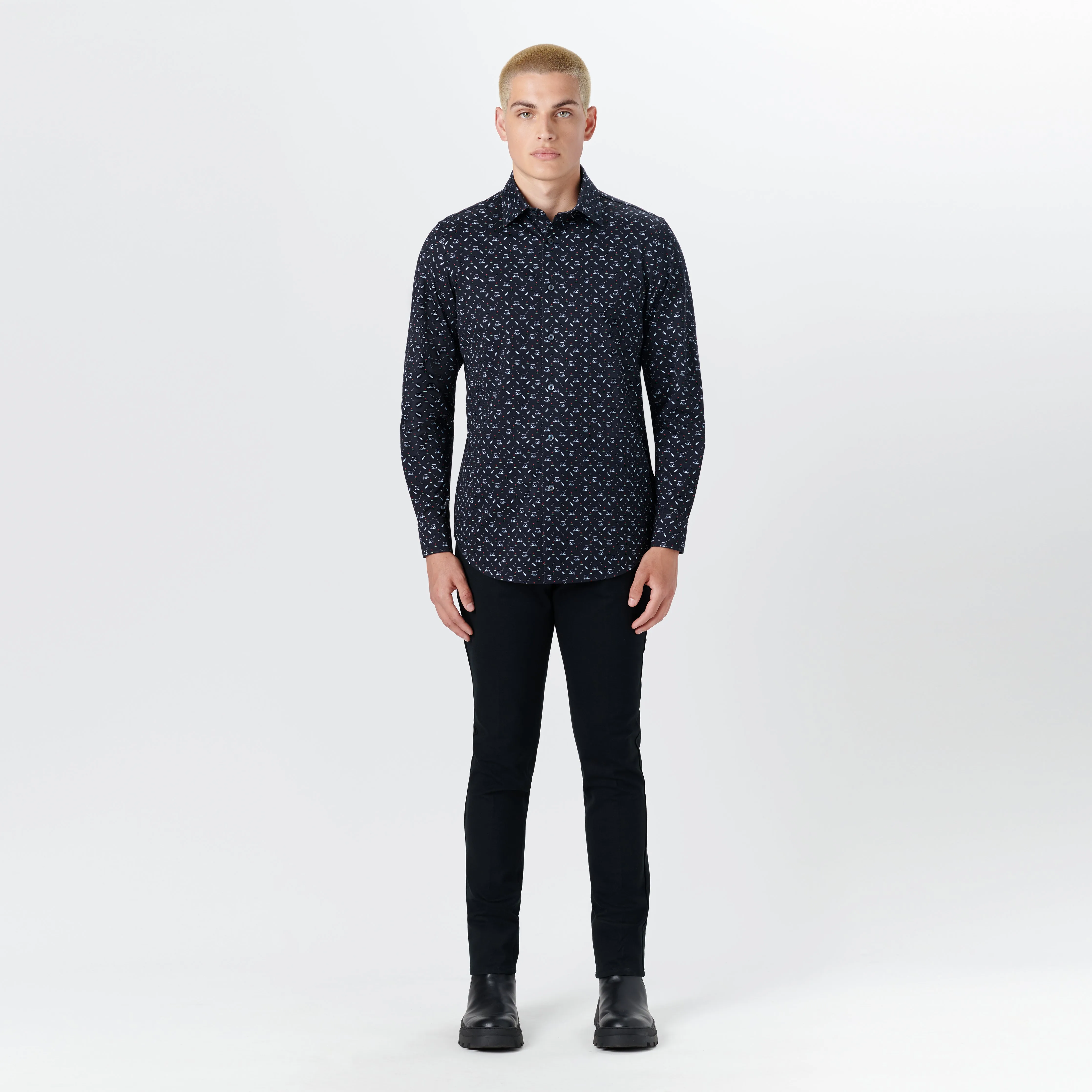 JAMES Golf Print OoohCotton Twill Shirt