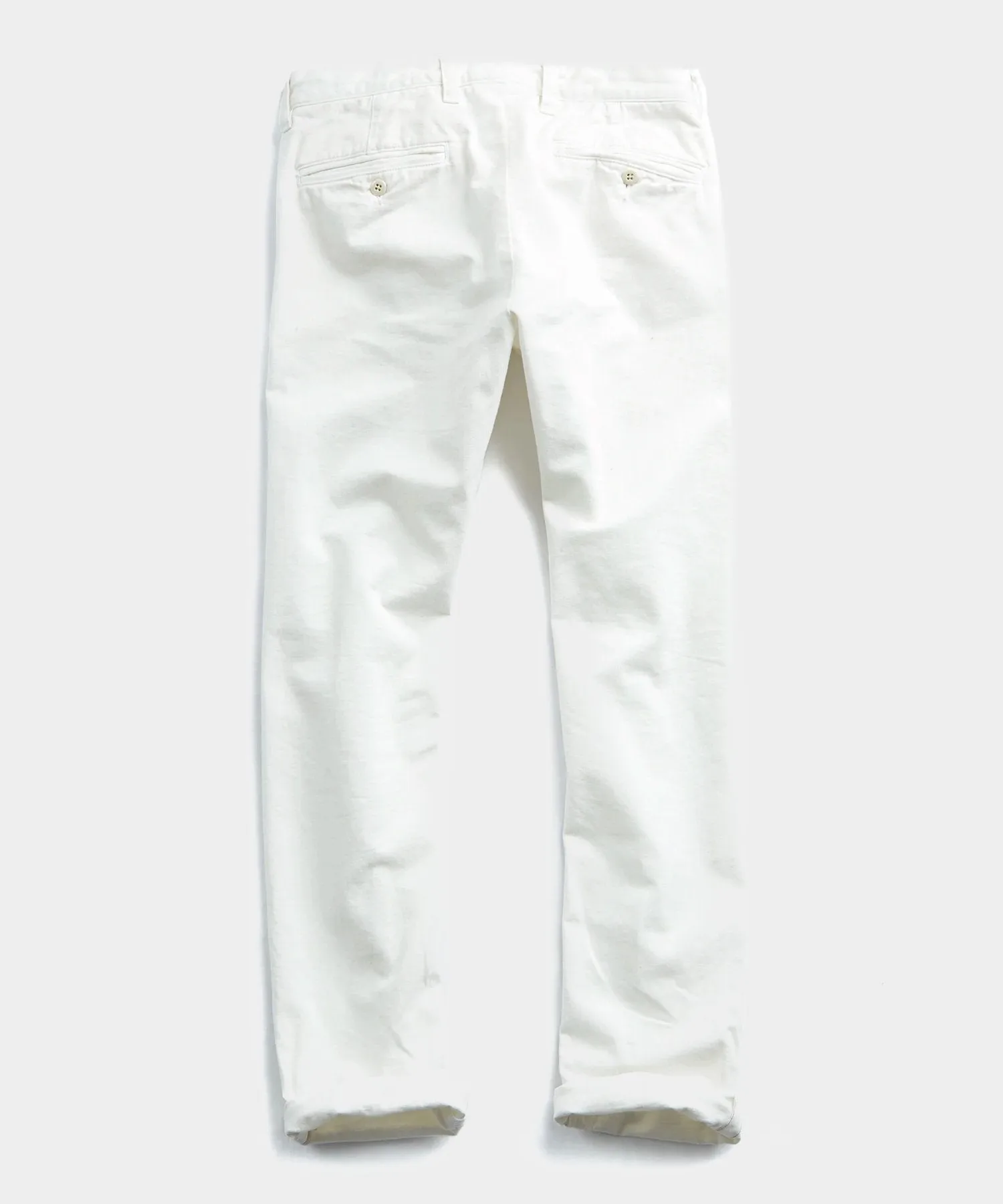 Japanese Garment Dyed Selvedge Chino In Off White