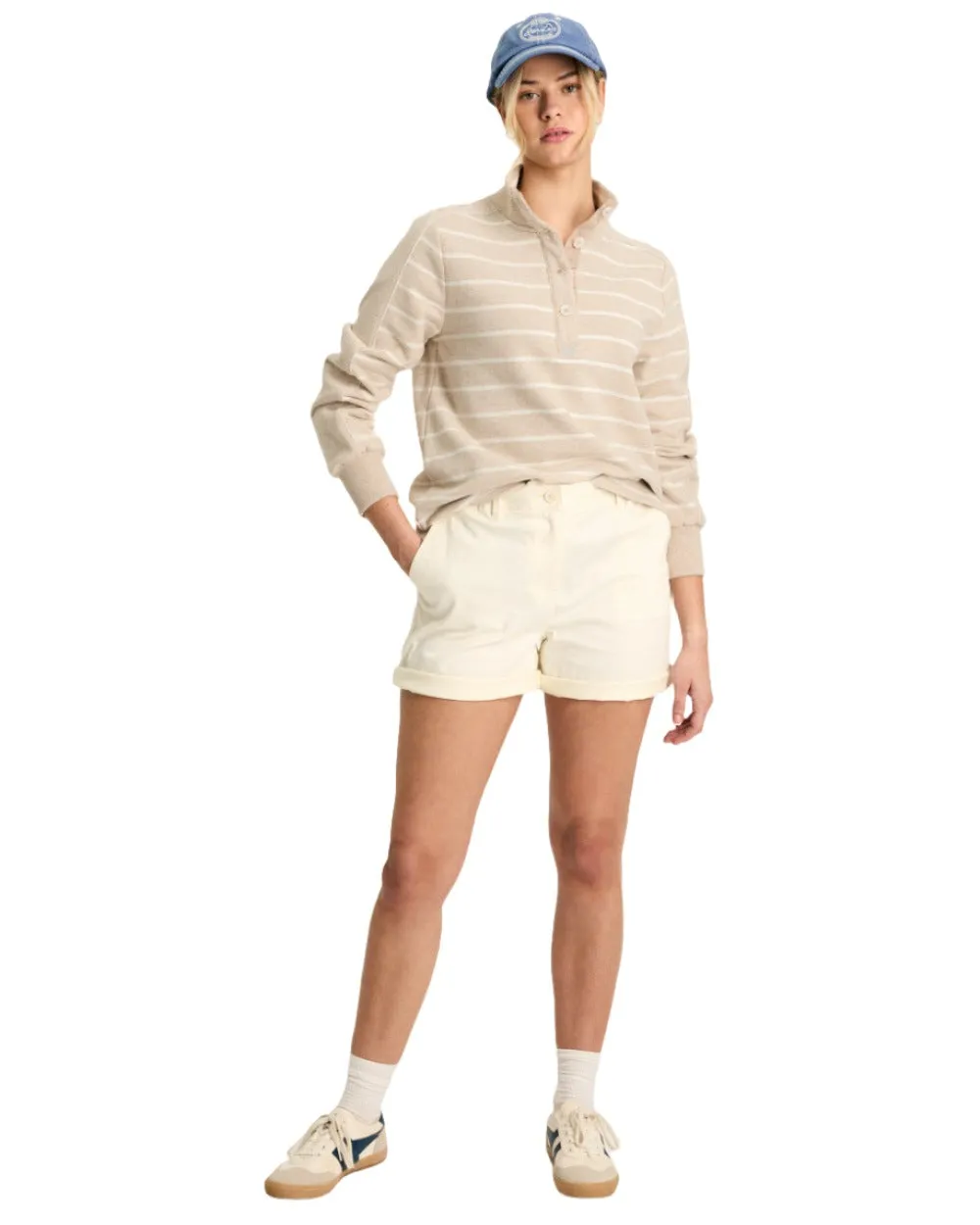 Joules Southwold Button Down Striped Sweatshirt