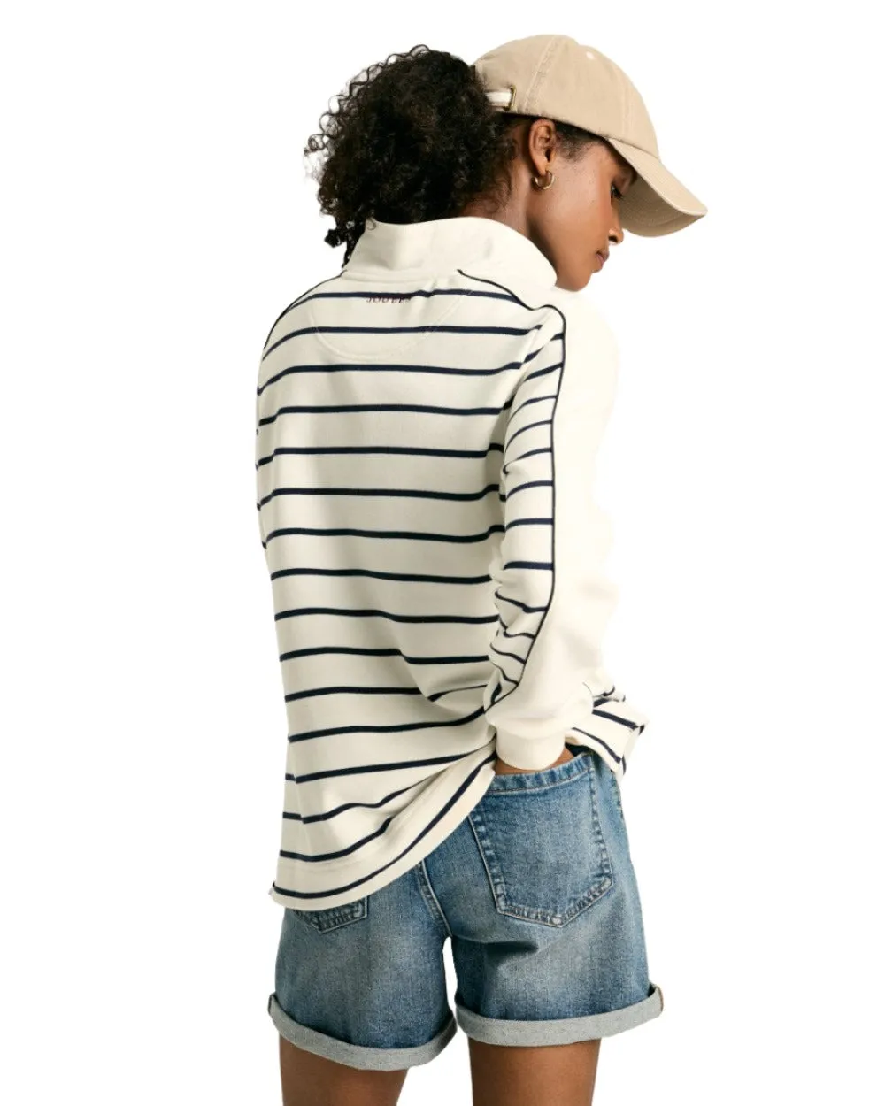 Joules Southwold Button Down Striped Sweatshirt