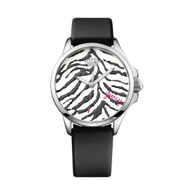 Juicy Couture with 40X40 MM Zebra Silicone Band Strap; 1901323