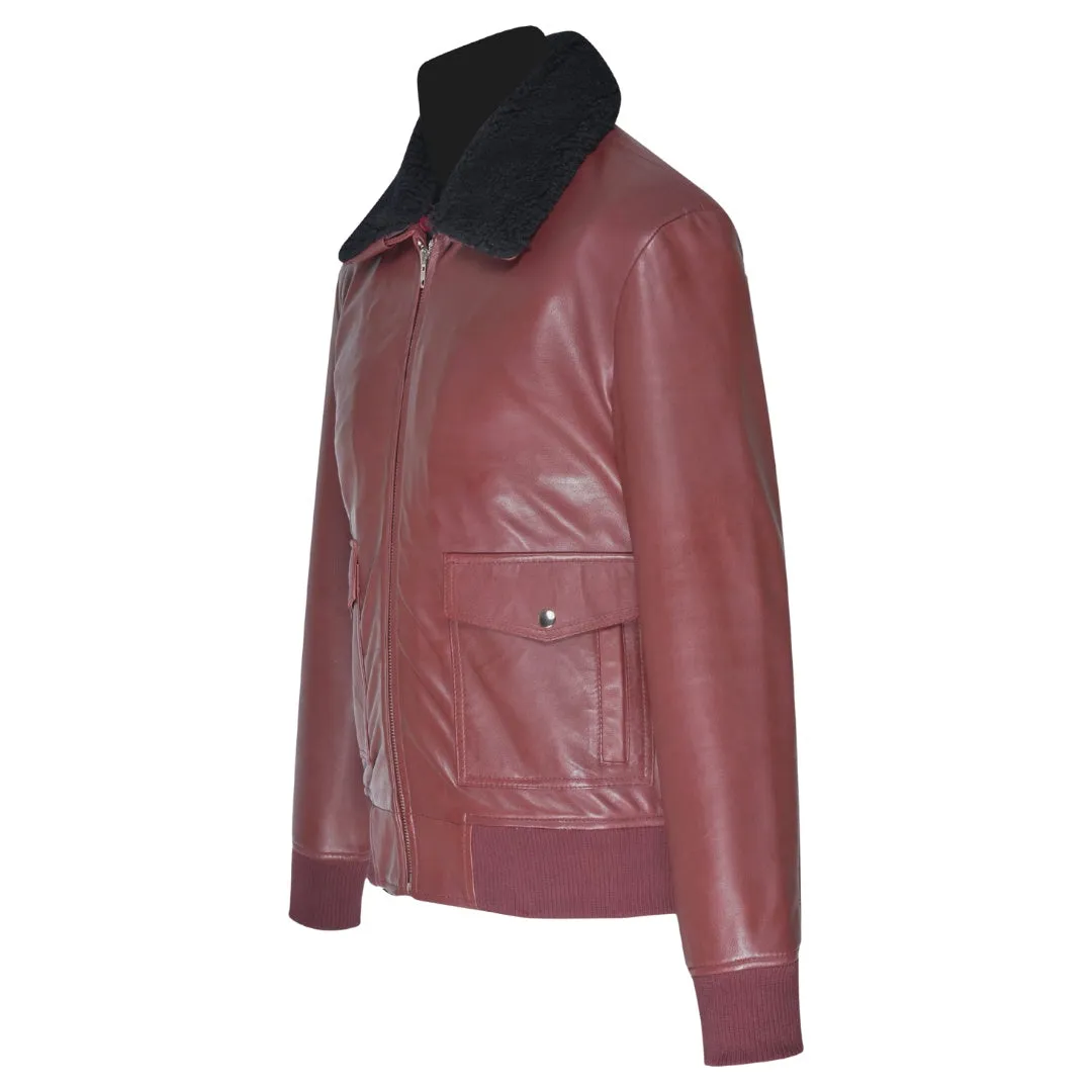 Justin's Burgundy A2 Bomber jacket