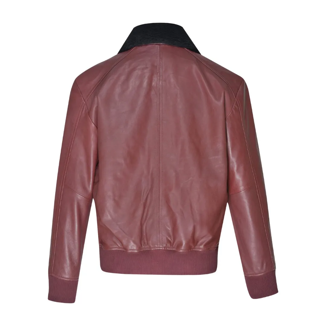 Justin's Burgundy A2 Bomber jacket