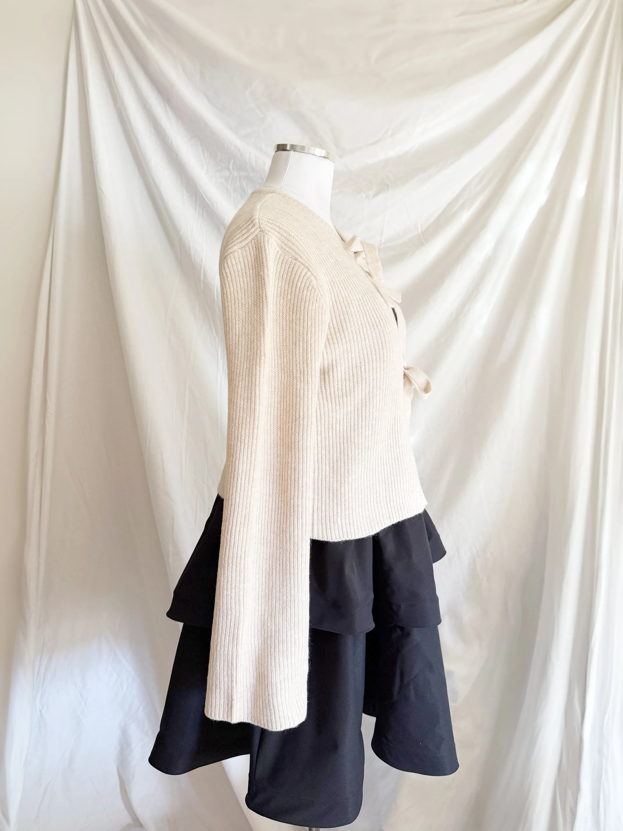 La Luna Bow Tie Cardigan Sweater