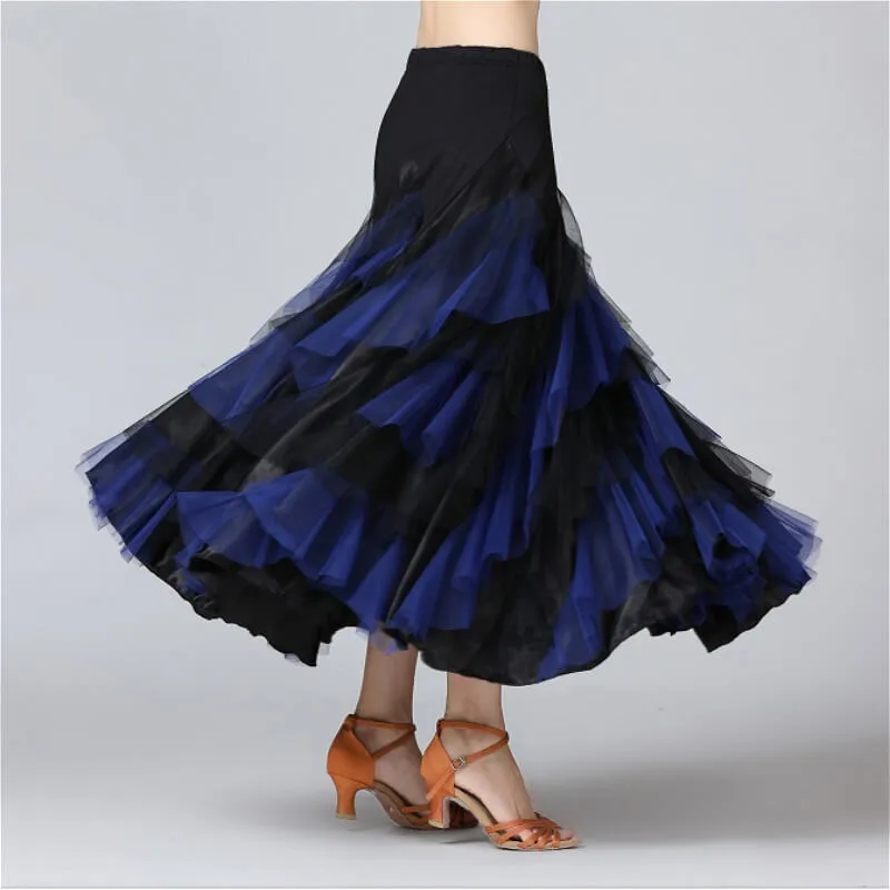 Layered Maxi Elegant Ballroom Skirt