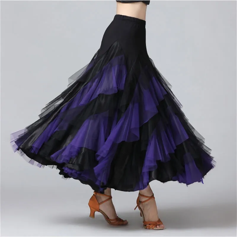 Layered Maxi Elegant Ballroom Skirt