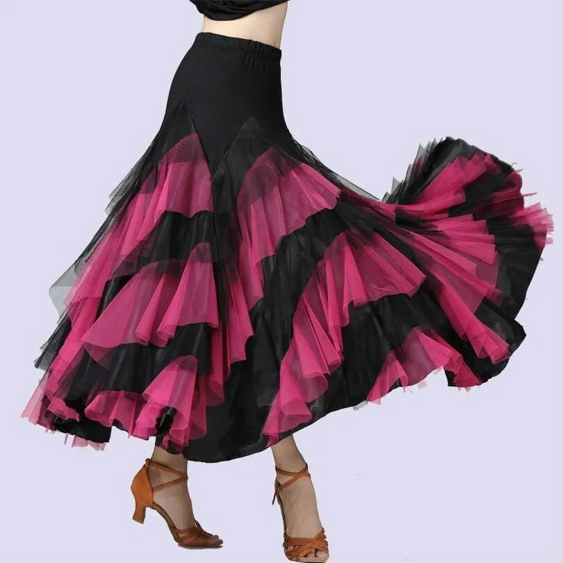 Layered Maxi Elegant Ballroom Skirt