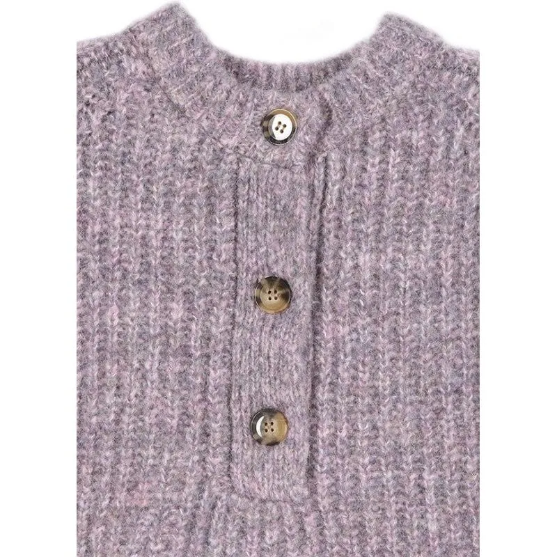 LILOU Melange multicolor sweater top