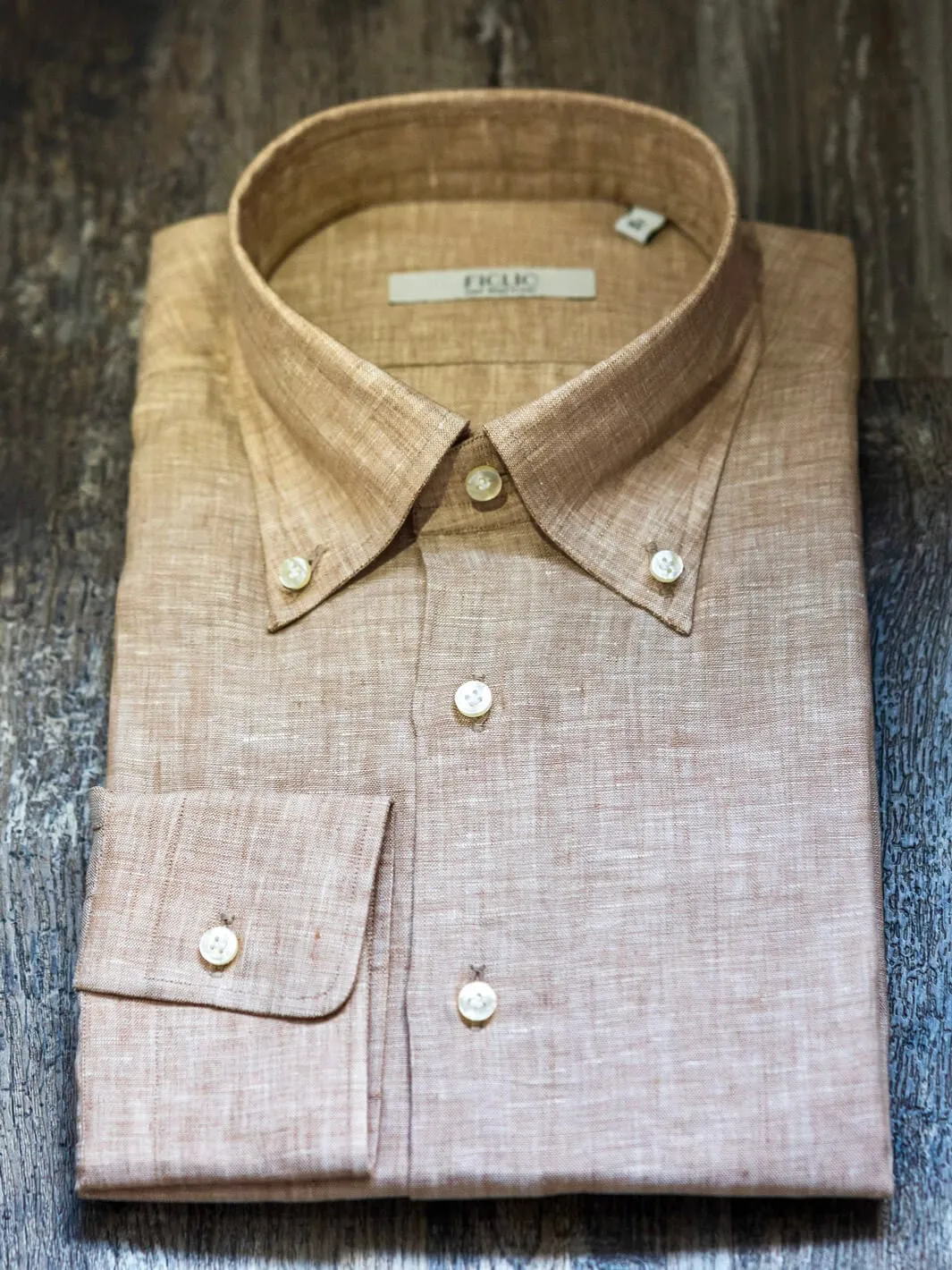 Linen Dress Shirt - Beige