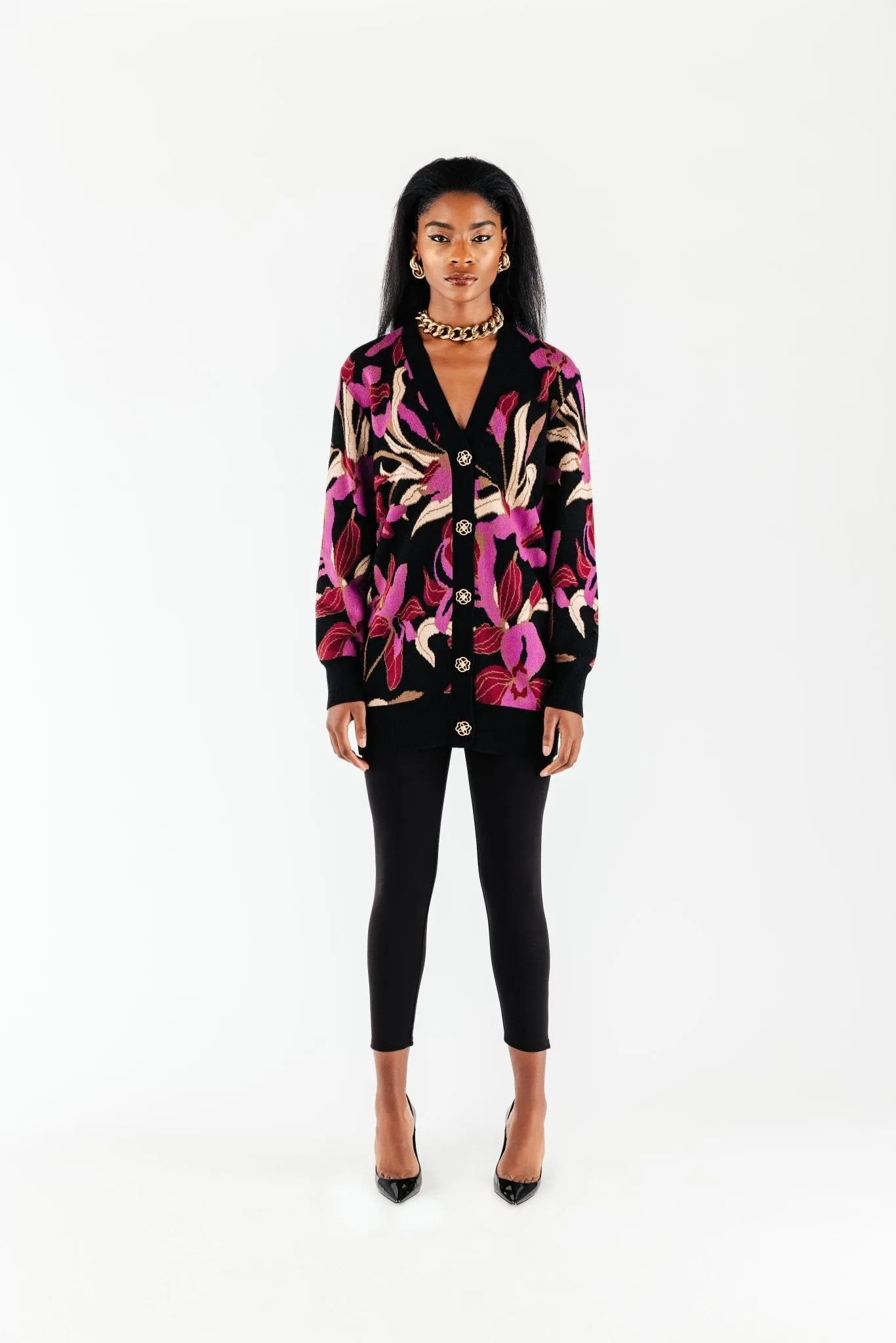 Magenta Floral Kristyn Cardigan