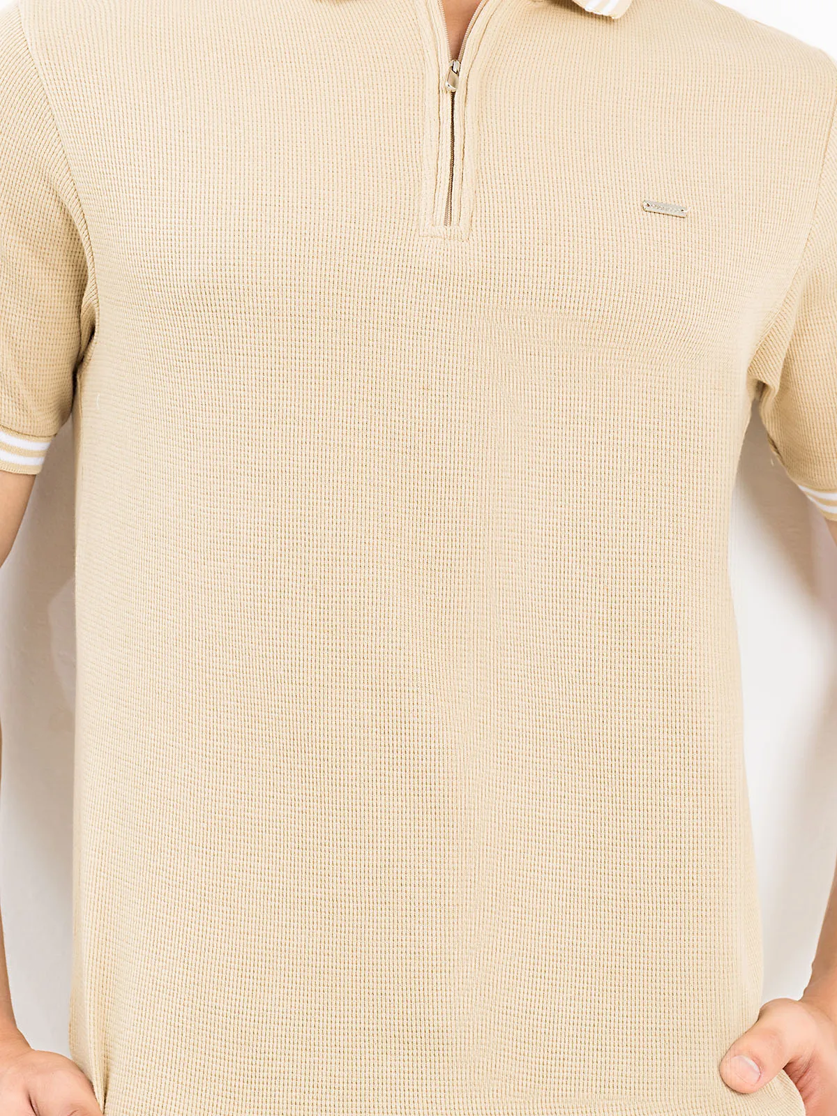 Men's Beige Polo Shirt - EMTPS24-063