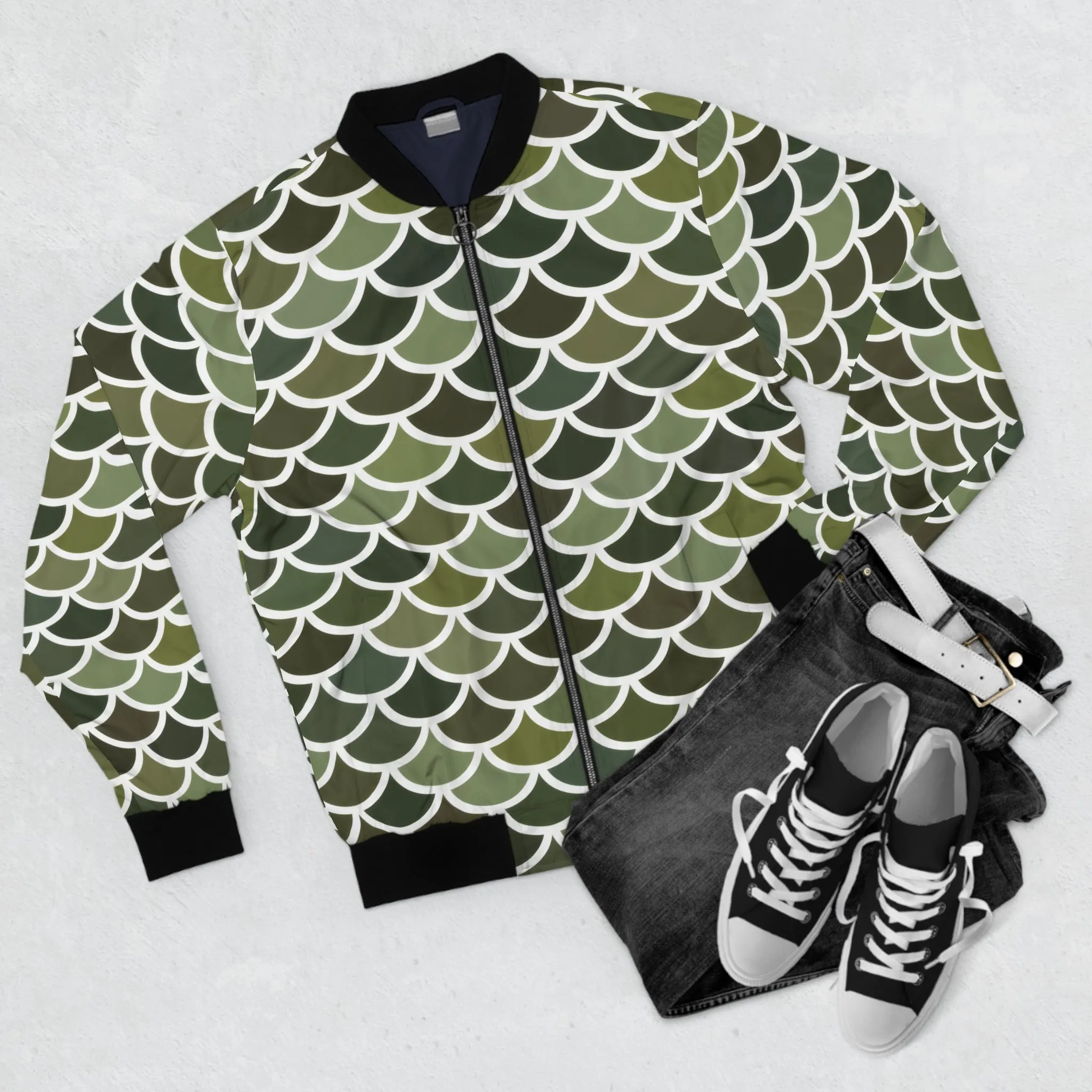 Men's Bomber Jacket - Merman Scales