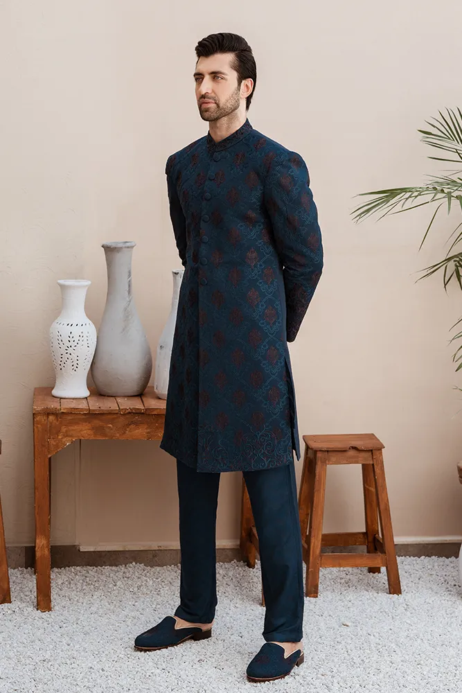 MID-NIGHT BLUE SHERWANI