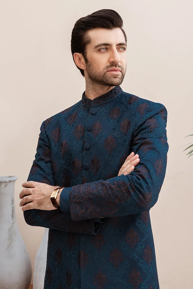 MID-NIGHT BLUE SHERWANI