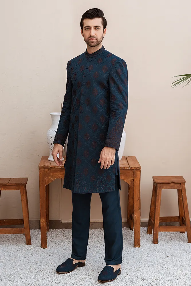 MID-NIGHT BLUE SHERWANI