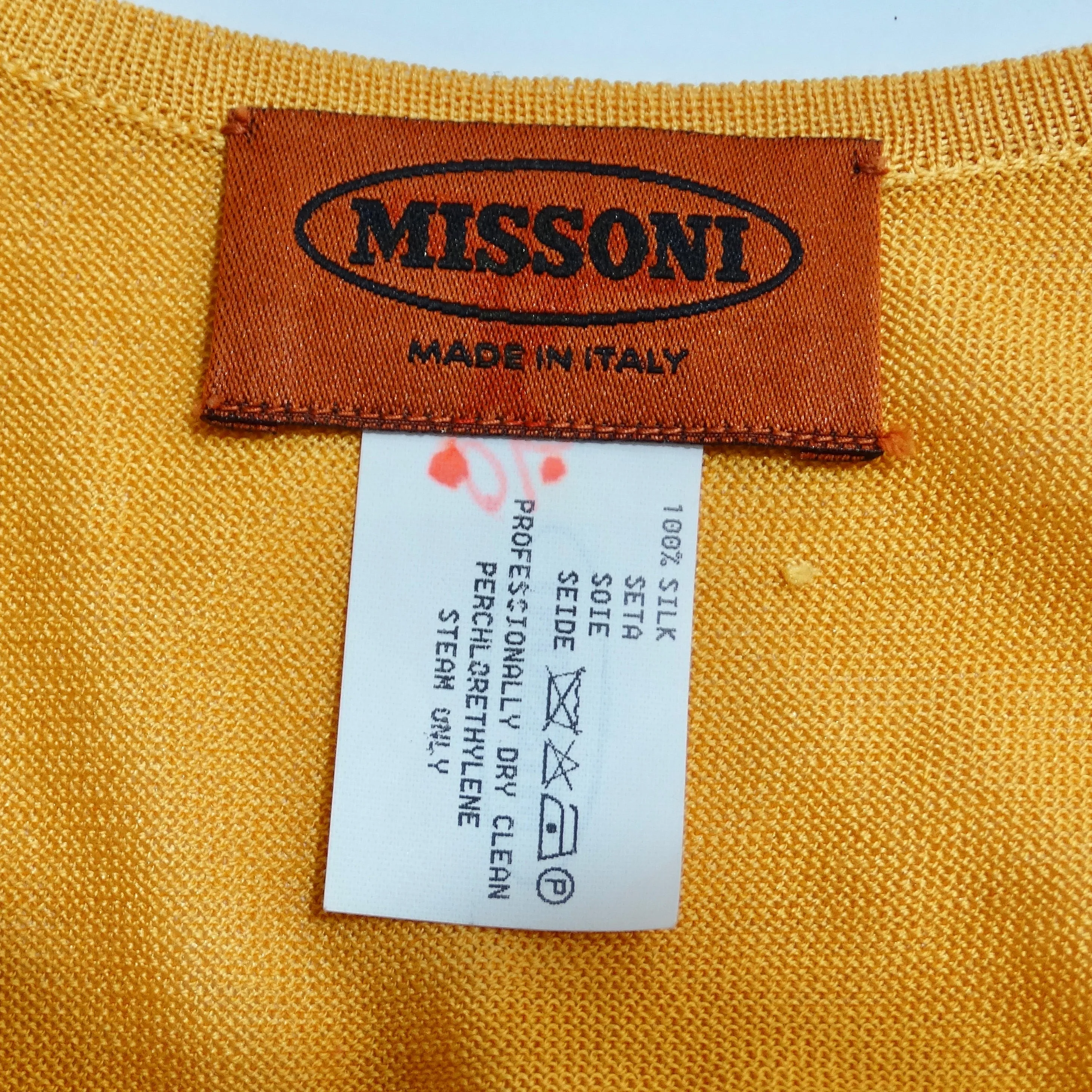 Missoni 1990s Orange Knit Tank