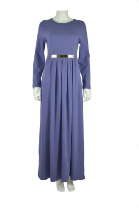 Modest Knit Maxi Dress-Midnight Purple