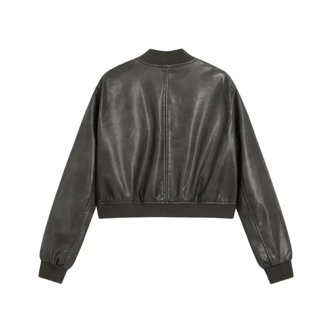 Moreno Leather Bomber Jacket