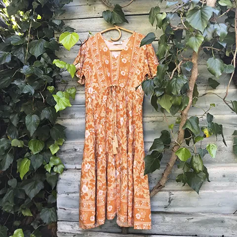 Mustard Marley Retro Long Dress