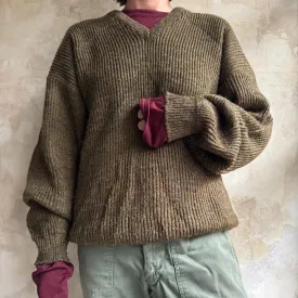 Olive Ribbed Pullover