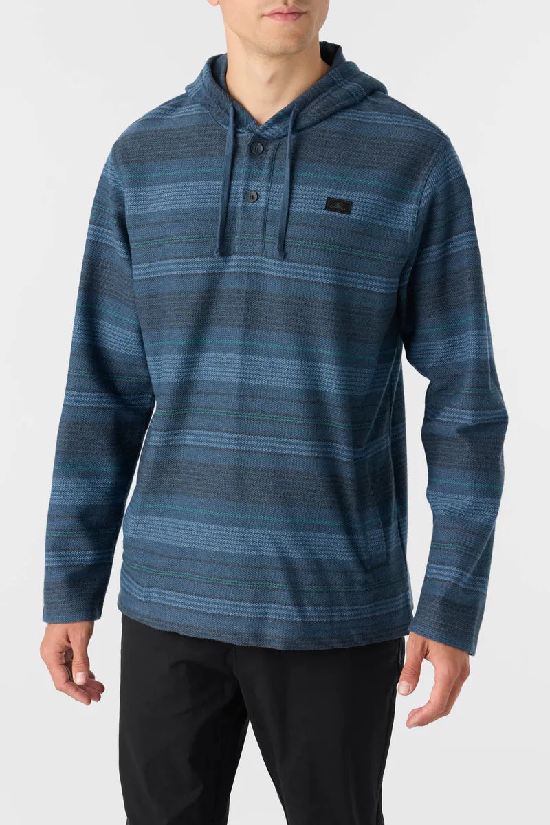 ONeill BAVARO STRIPE PONCHO PULLOVER FLEECE - MIDNIGHT NAVY