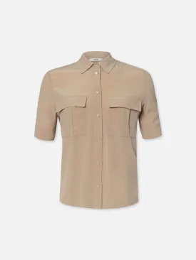 Patch Pocket Button Down -- Khaki Tan