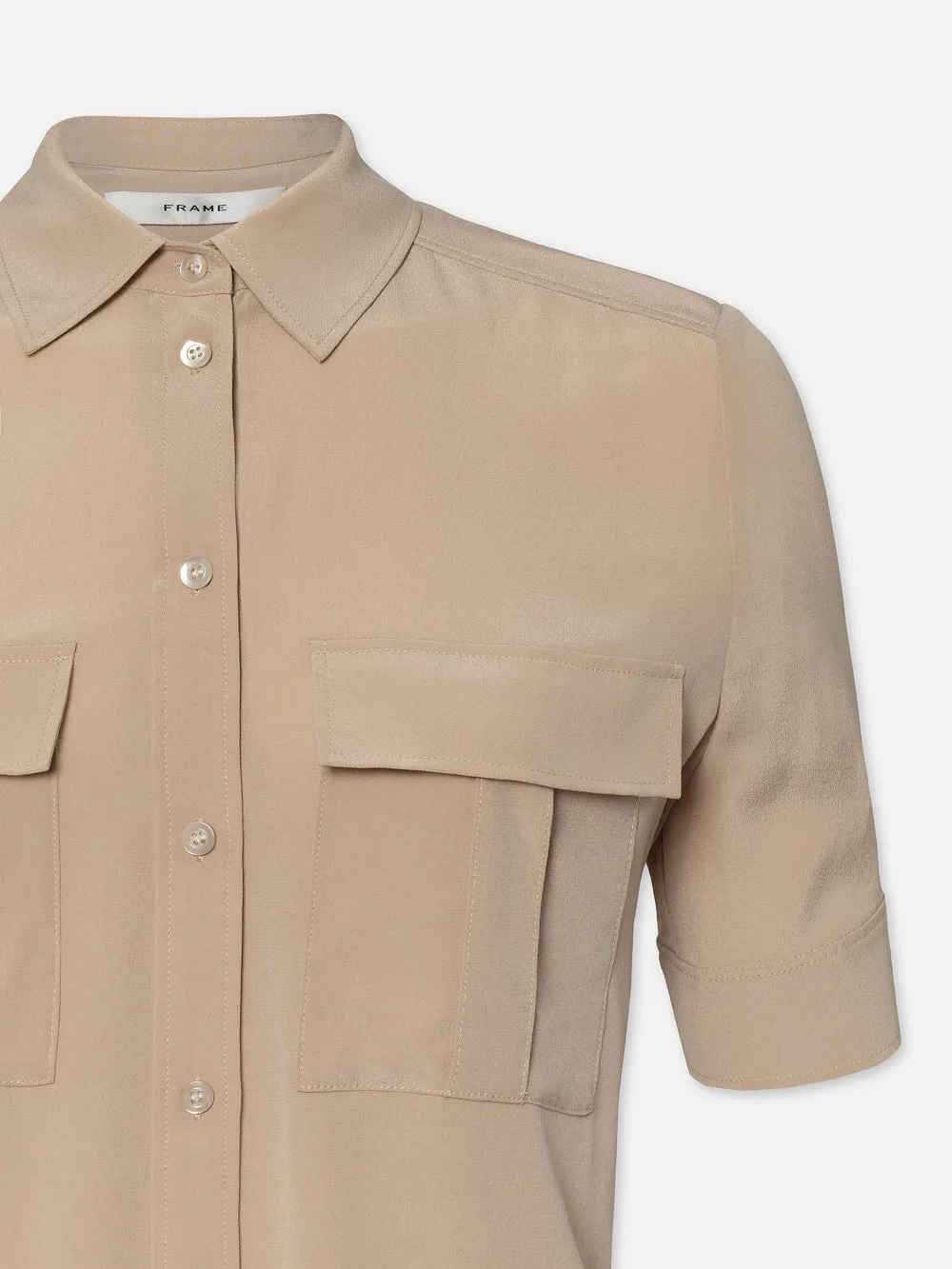 Patch Pocket Button Down -- Khaki Tan