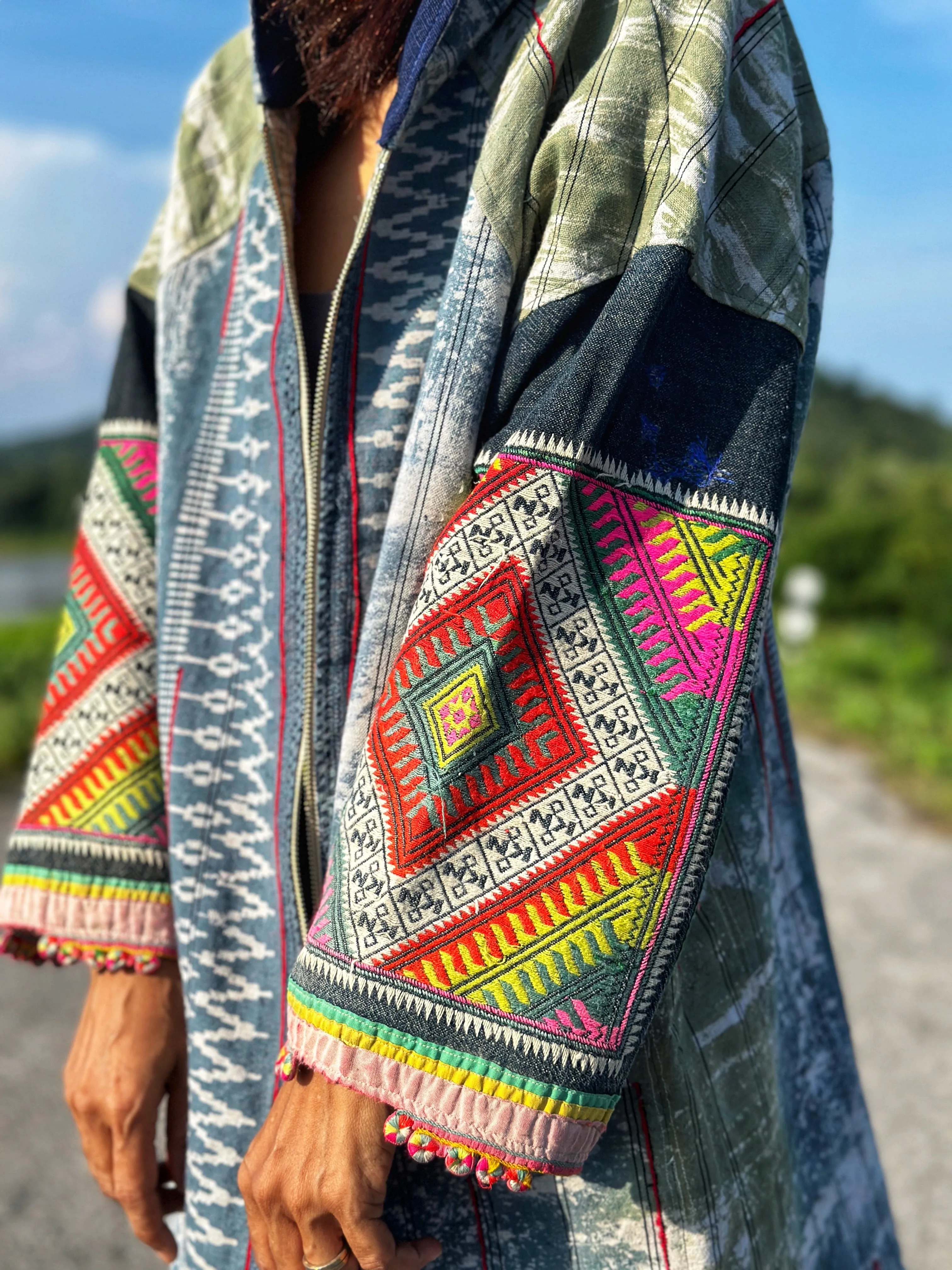 Patchwork Hooded Jacket