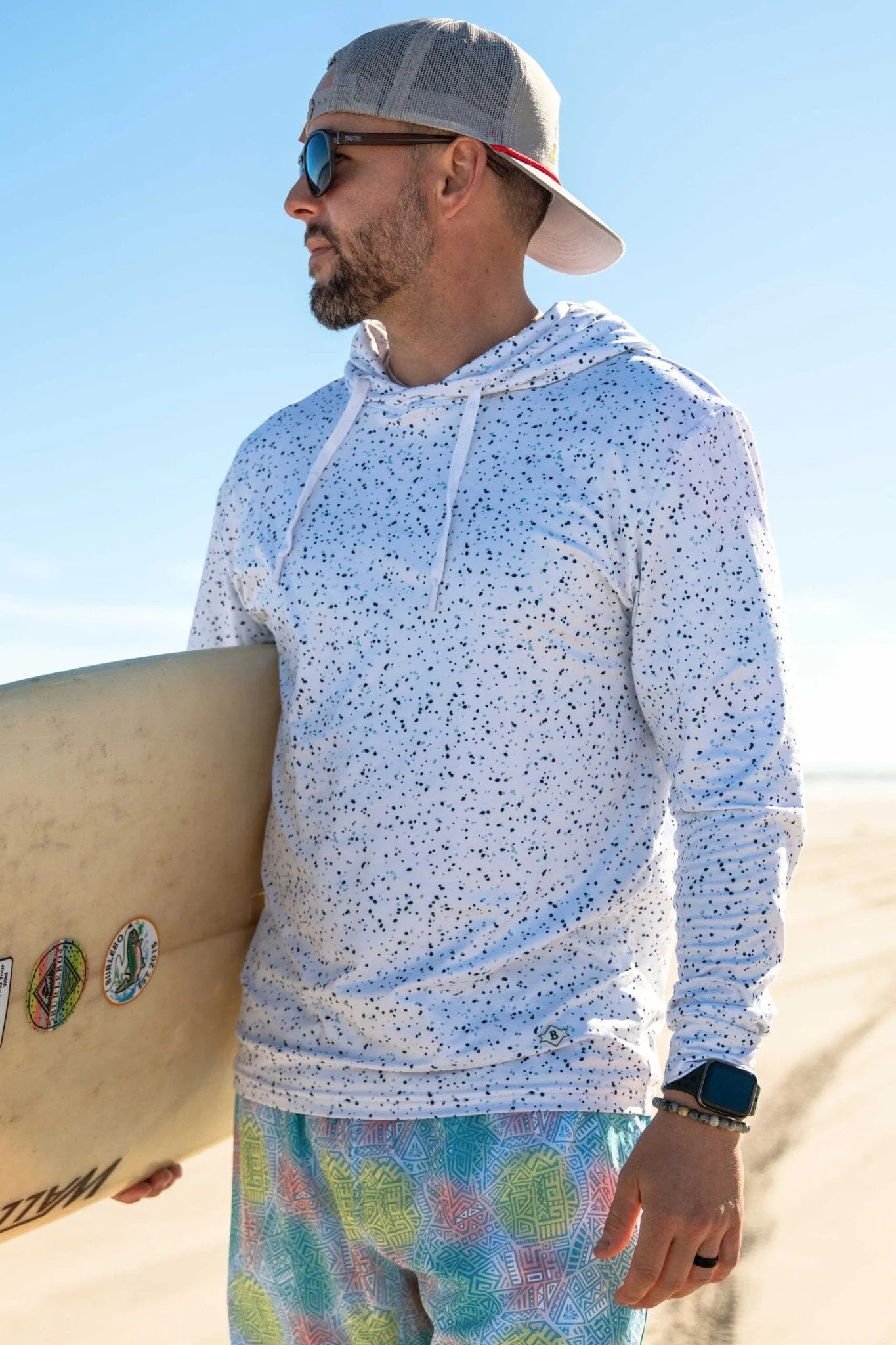 Performance Hoodie - White Speckled