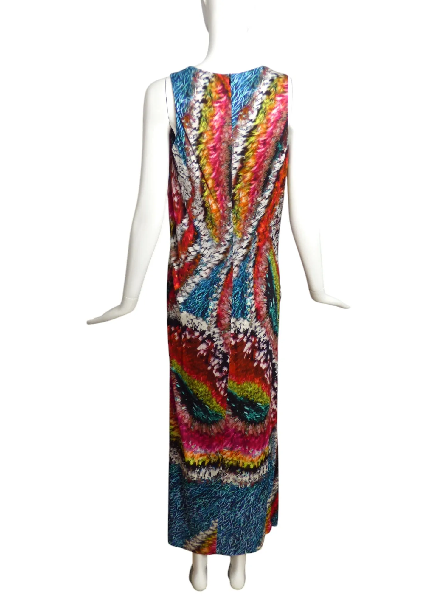 PETER PILOTTO- 2009 Printed Jersey Knit Maxi Dress, Size 8